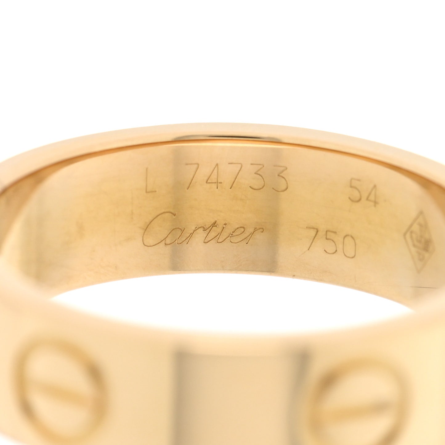 18K Yellow Gold 5.5mm LOVE Ring 54 6.75