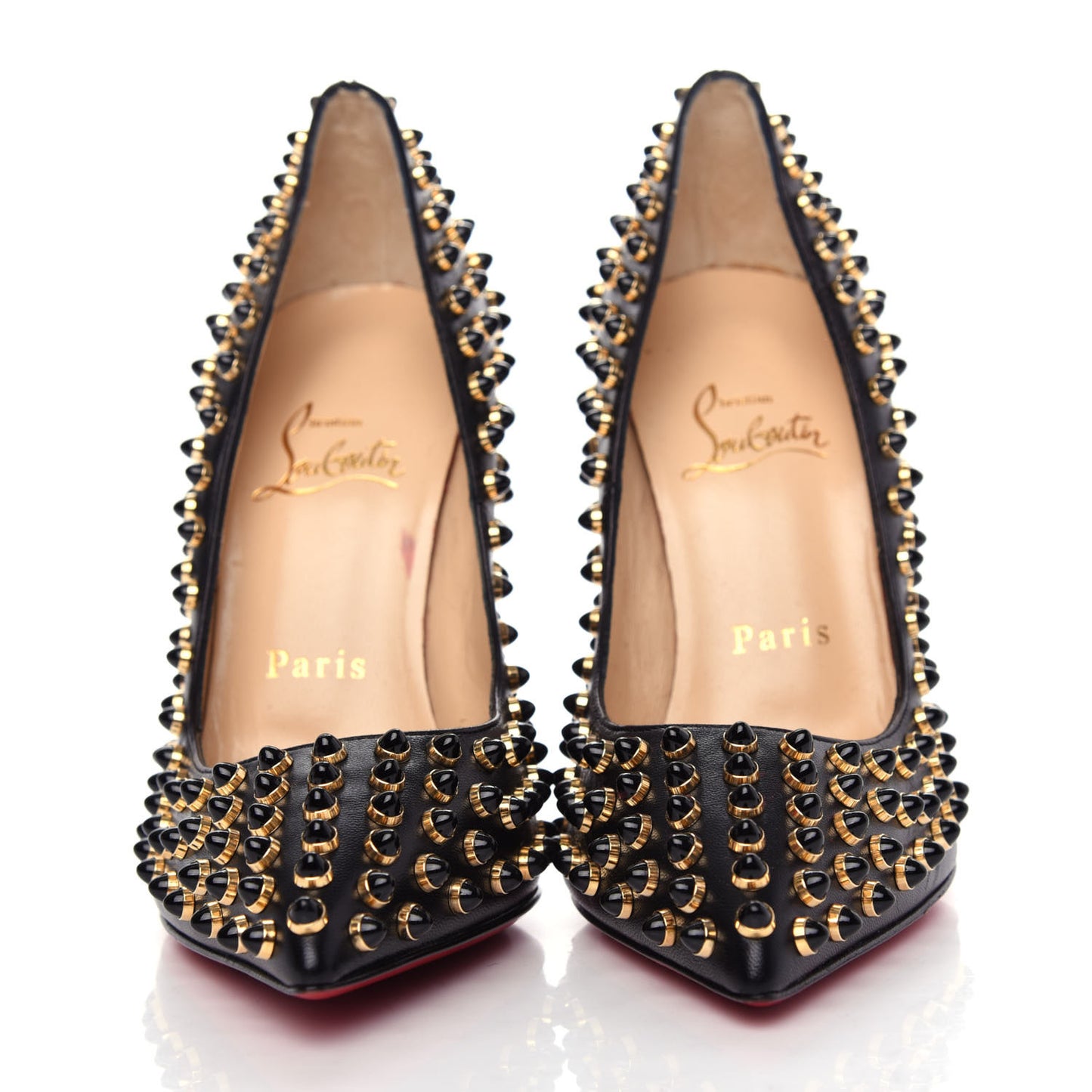 Kid Specchio Follies Cabo 120 Pumps 36.5 Black Gold
