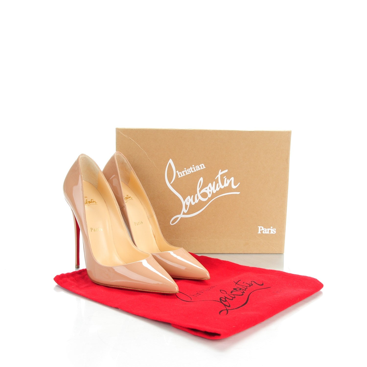 Christian Louboutin Patent So Kate 120 Pumps 38.5 Nude 9 of 9