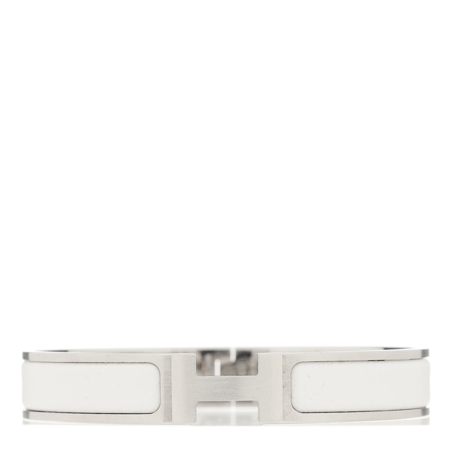Matte Enamel Narrow Clic Clac HH Bracelet PM White