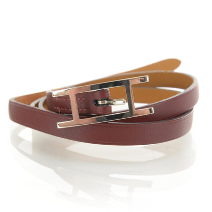 Hermes Chamonix Hapi 3mm Wrap Bracelet Rouge 3 of 7