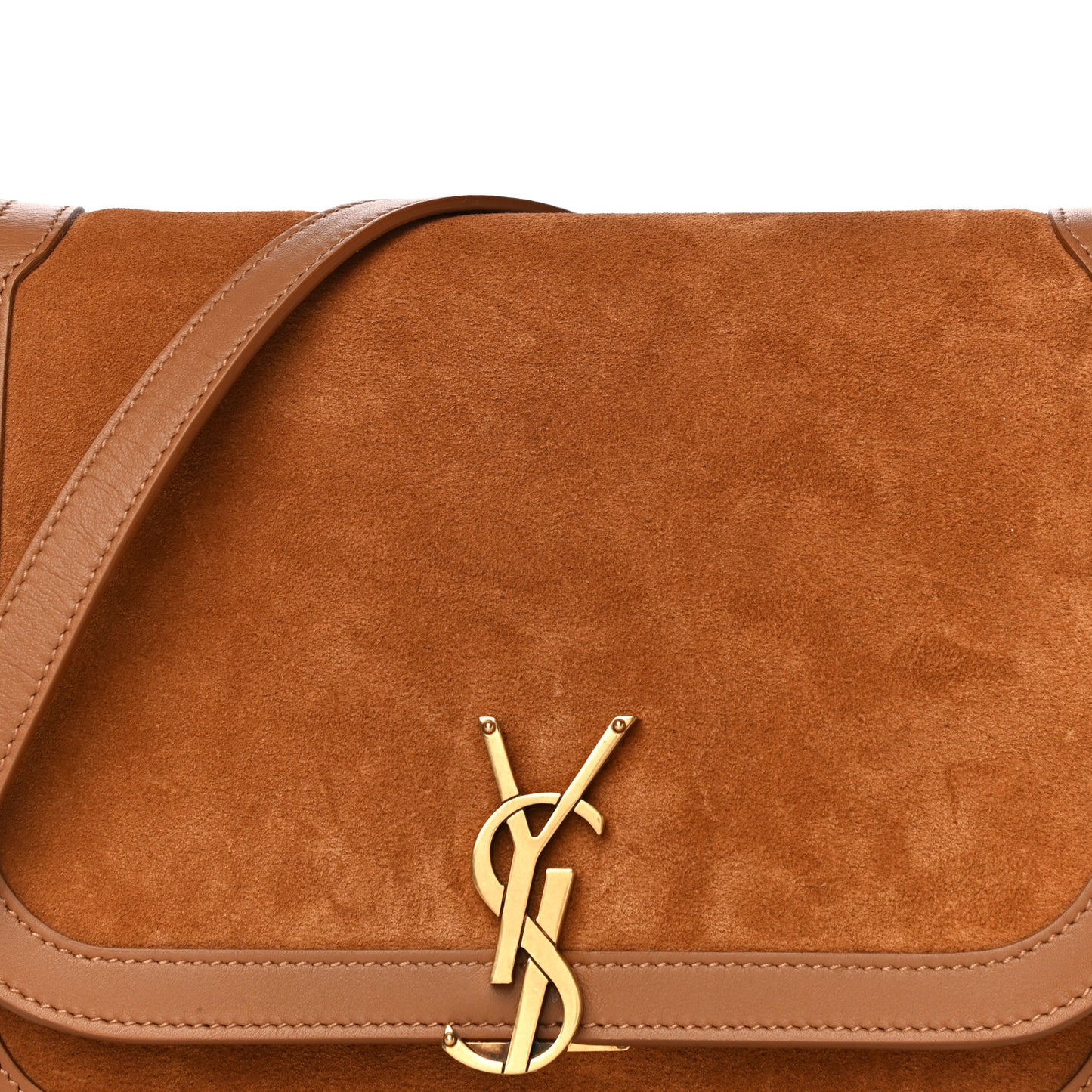 Suede Smooth Calfskin Monogram Medium Solferino Soft Satchel Cinnamon
