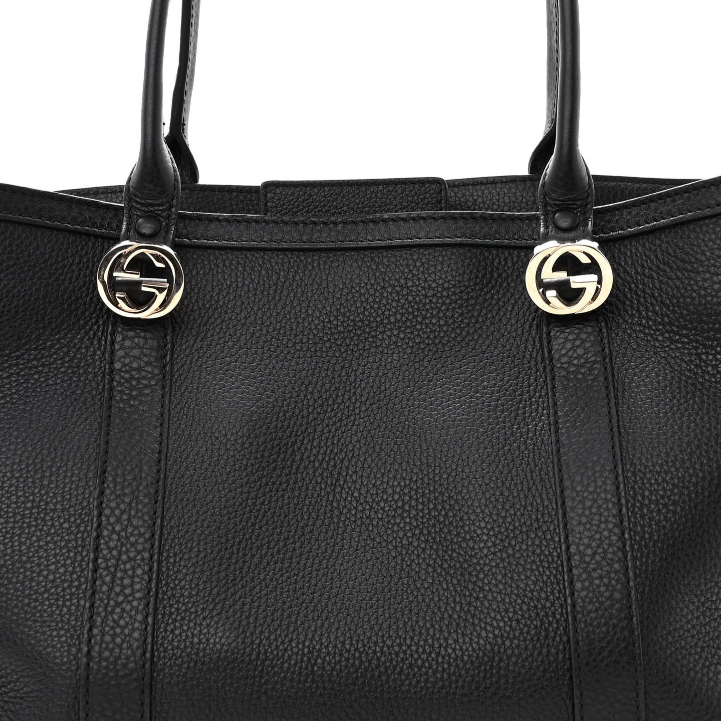 Pebbled Calfskin Old Libeccio Miss GG Tote Black