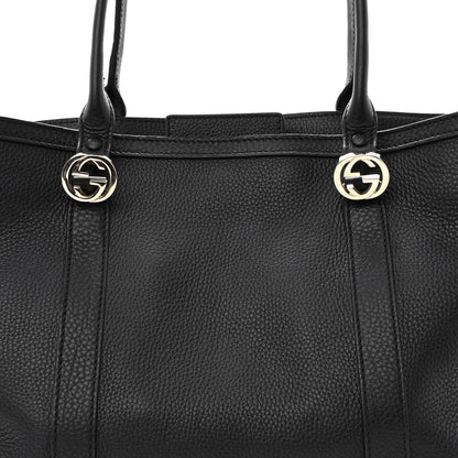 Gucci Pebbled Calfskin Old Libeccio Miss GG Tote Black 8 of 10