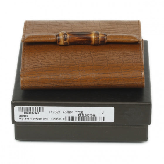 Leather Bamboo Bar French Wallet