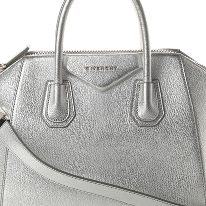 Givenchy Metallic Sugar Goatskin Small Antigona Silver 8 of 14