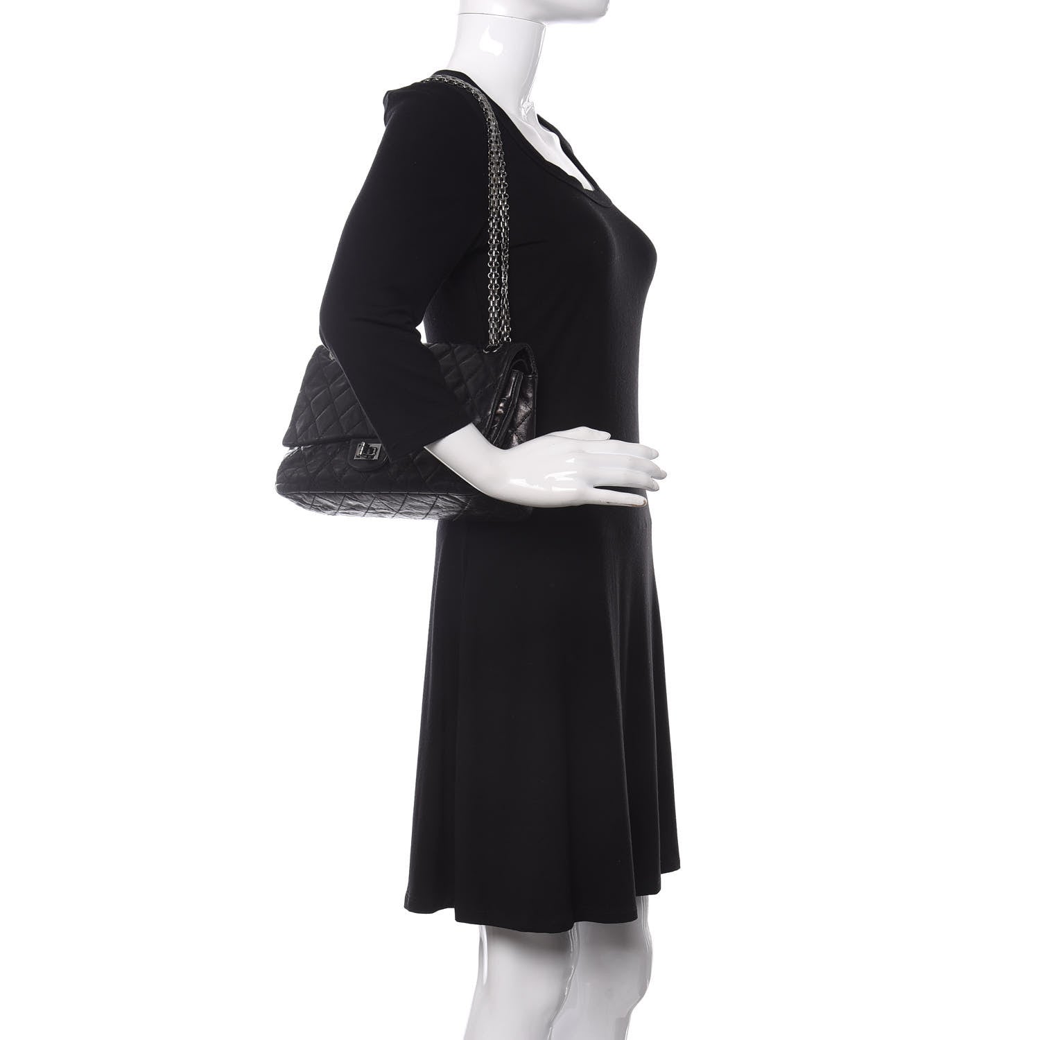 Chanel Aged Calfskin Quilted 2.55 Reissue 226 Flap Black 2 of 10