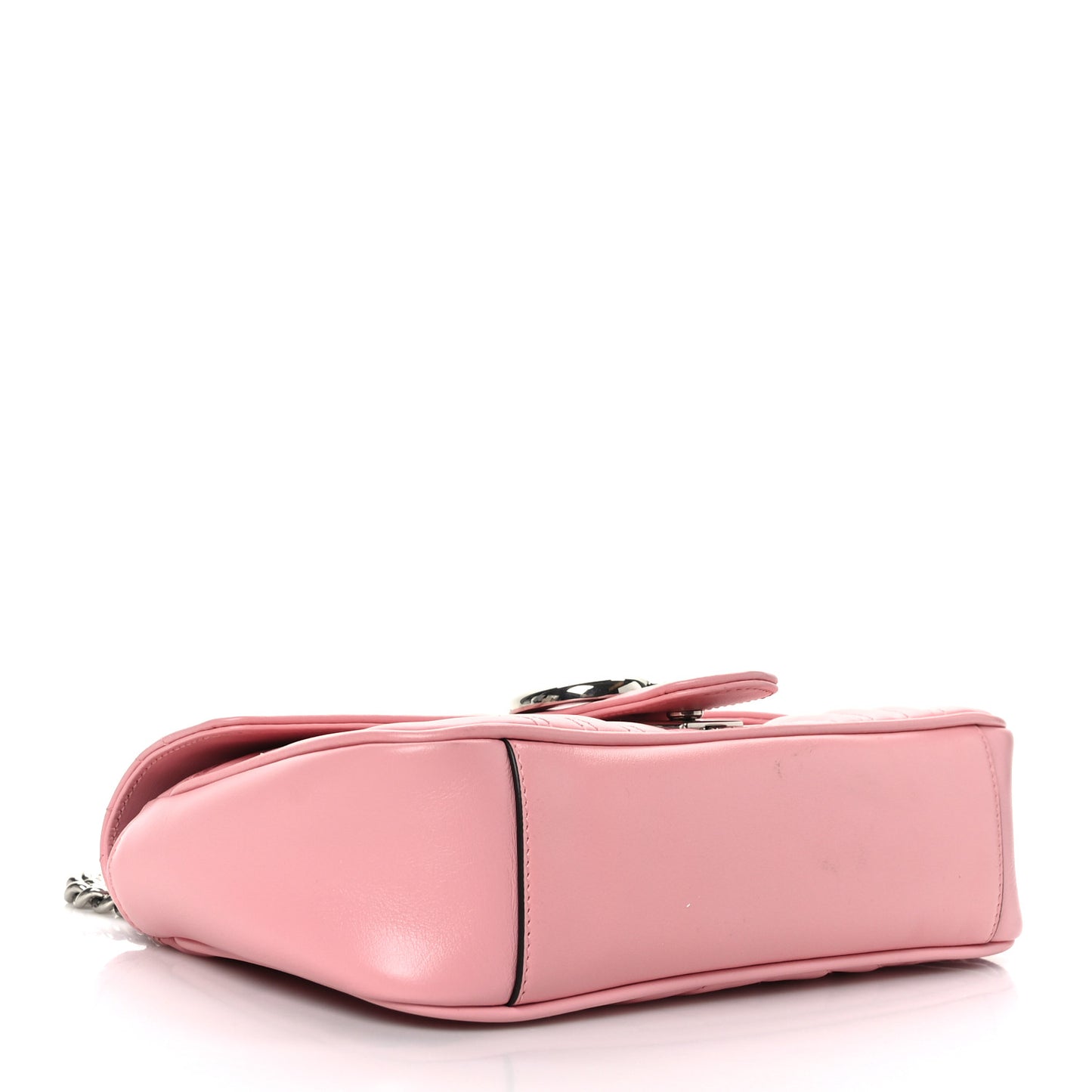 Calfskin Matelasse Small GG Marmont Shoulder Bag Wild Rose
