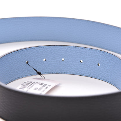 Gucci Dollar Calfskin 1973 Reversible Belt 105 42 Black Mineral Blue 6 of 7