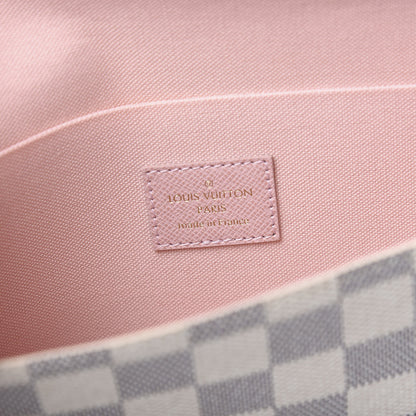Louis Vuitton Damier Azur Pochette Felicie Chain Wallet Rose Ballerine 8 of 9