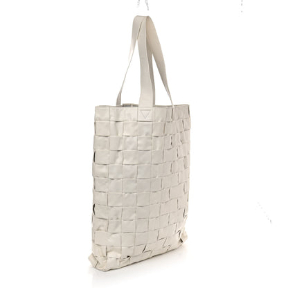 Bottega Veneta Calfskin Maxi Intrecciato Cassette Tote White 4 of 14