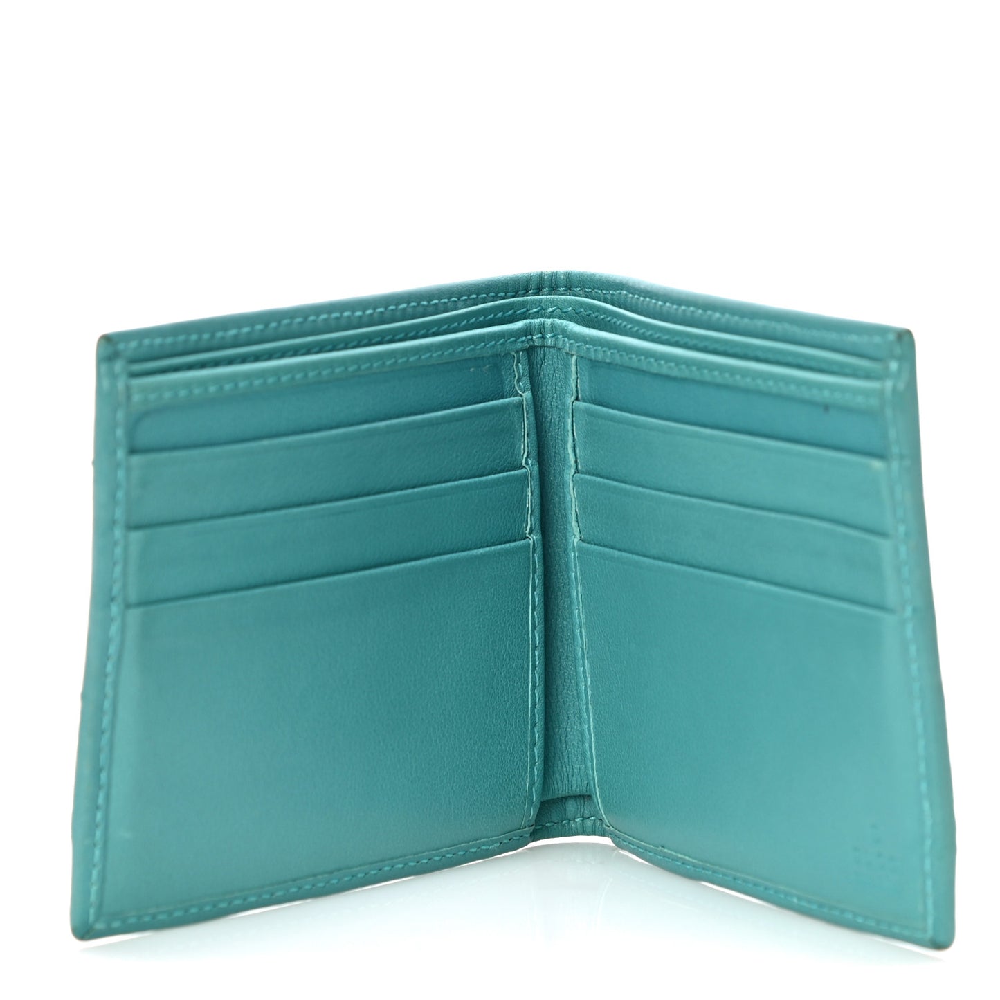 GG Supreme Monogram Web Bi-Fold Wallet White Blue