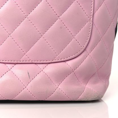 Chanel Calfskin Quilted Medium Cambon Tote Pink Black 16 of 16
