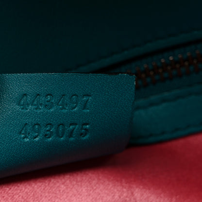 Gucci Velvet Matelasse Small GG Marmont Shoulder Bag Pavone Cyan 7 of 10