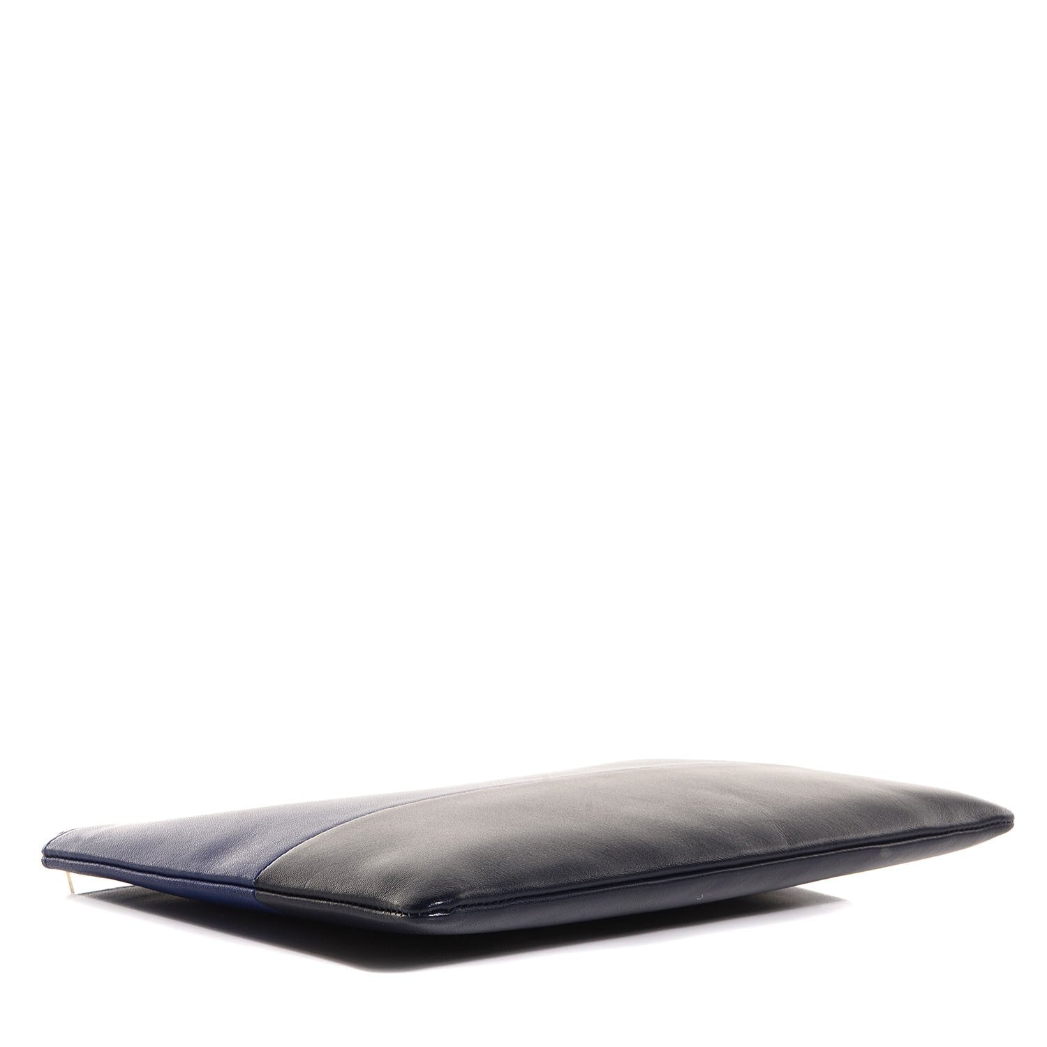 Celine Lambskin Bi-Color Solo Clutch Pouch Indigo Black 4 of 9