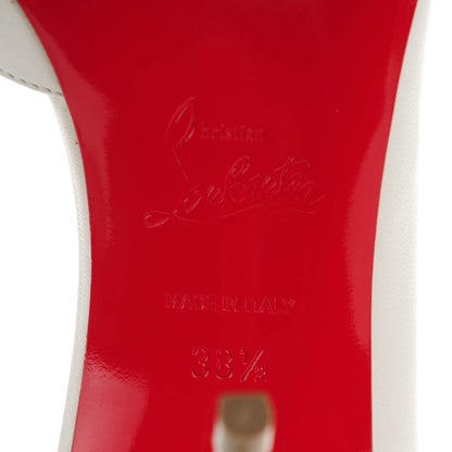 Christian Louboutin Kidskin Iriza 100 Pumps 38.5 Neige 6 of 7