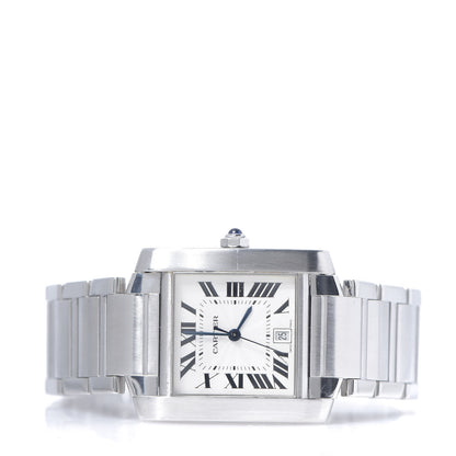 Cartier Stainless Steel 28mm Tank Francaise Automatic Watch 2 of 7