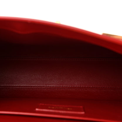 Saint Laurent Smooth Calfskin Manhattan Shoulder Bag Rouge Eros 9 of 17