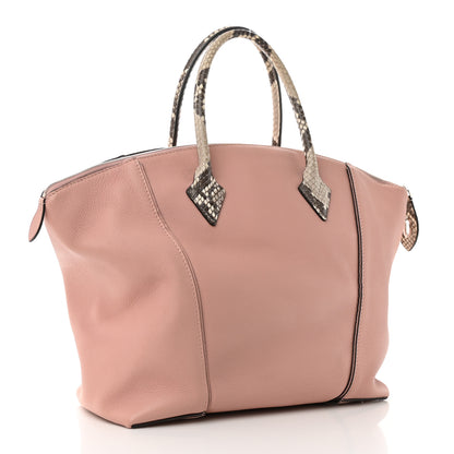 Louis Vuitton Veau Cachemire Snakeskin Soft Lockit MM Magnolia 3 of 9