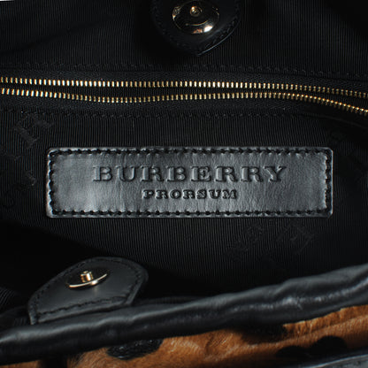 Burberry Prorsum Leather Calf Hair Dinton Small Satchel Black 9 of 12
