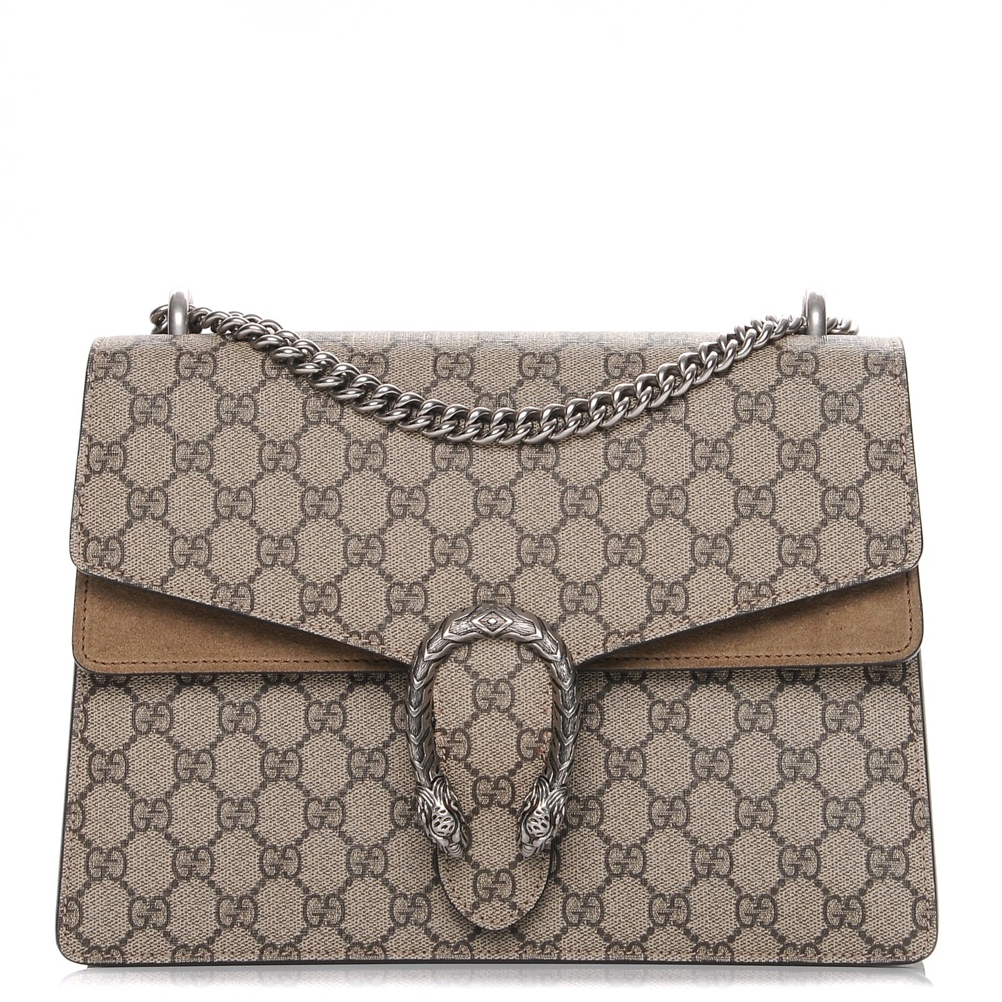 GG Supreme Monogram Medium Dionysus Shoulder Bag Taupe