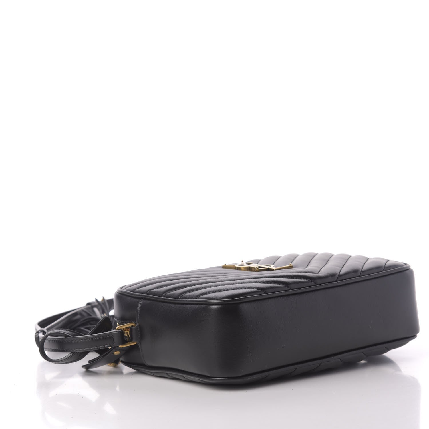 Saint Laurent Calfskin Matelasse Monogram Lou Camera Bag Black 6 of 10
