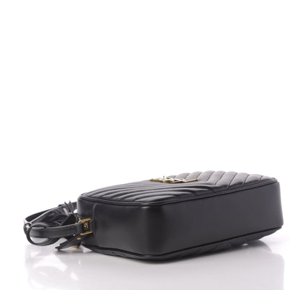 Saint Laurent Calfskin Matelasse Monogram Lou Camera Bag Black 6 of 10