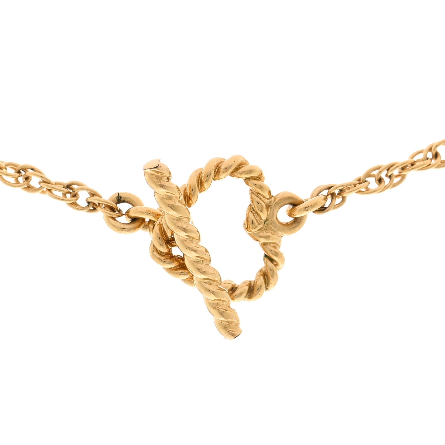 Sweet Monogram In My Heart Necklace Gold