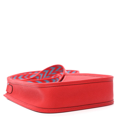 Hermes Taurillon Maurice Evelyne TPM Rouge De Coeur Bleu Du Nord 4 of 7