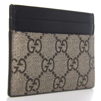 Gucci GG Supreme Monogram Kingsnake Card Holder Beige Black 3 of 7