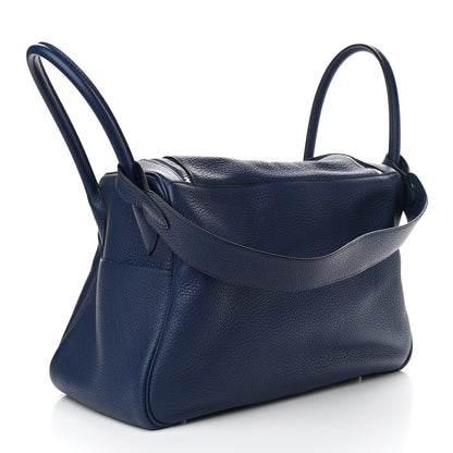 Hermes Taurillon Clemence Lindy 34 Bleu Saphir 3 of 10