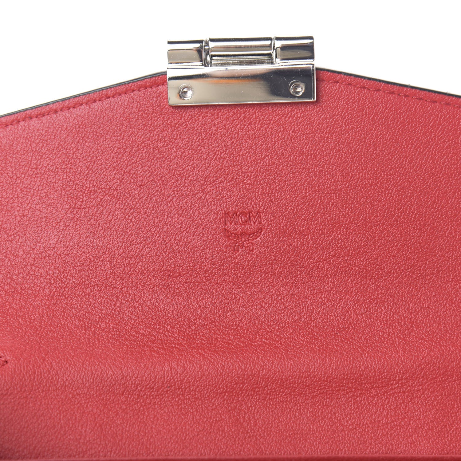 MCM Visetos Large Patricia Wallet On Chain Black Red 6 of 11