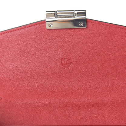 MCM Visetos Large Patricia Wallet On Chain Black Red 6 of 11