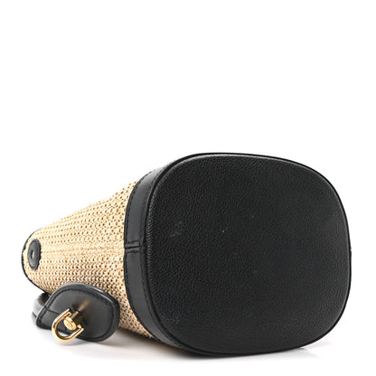 Louis Vuitton Raffia Petit Bucket Black 4 of 12