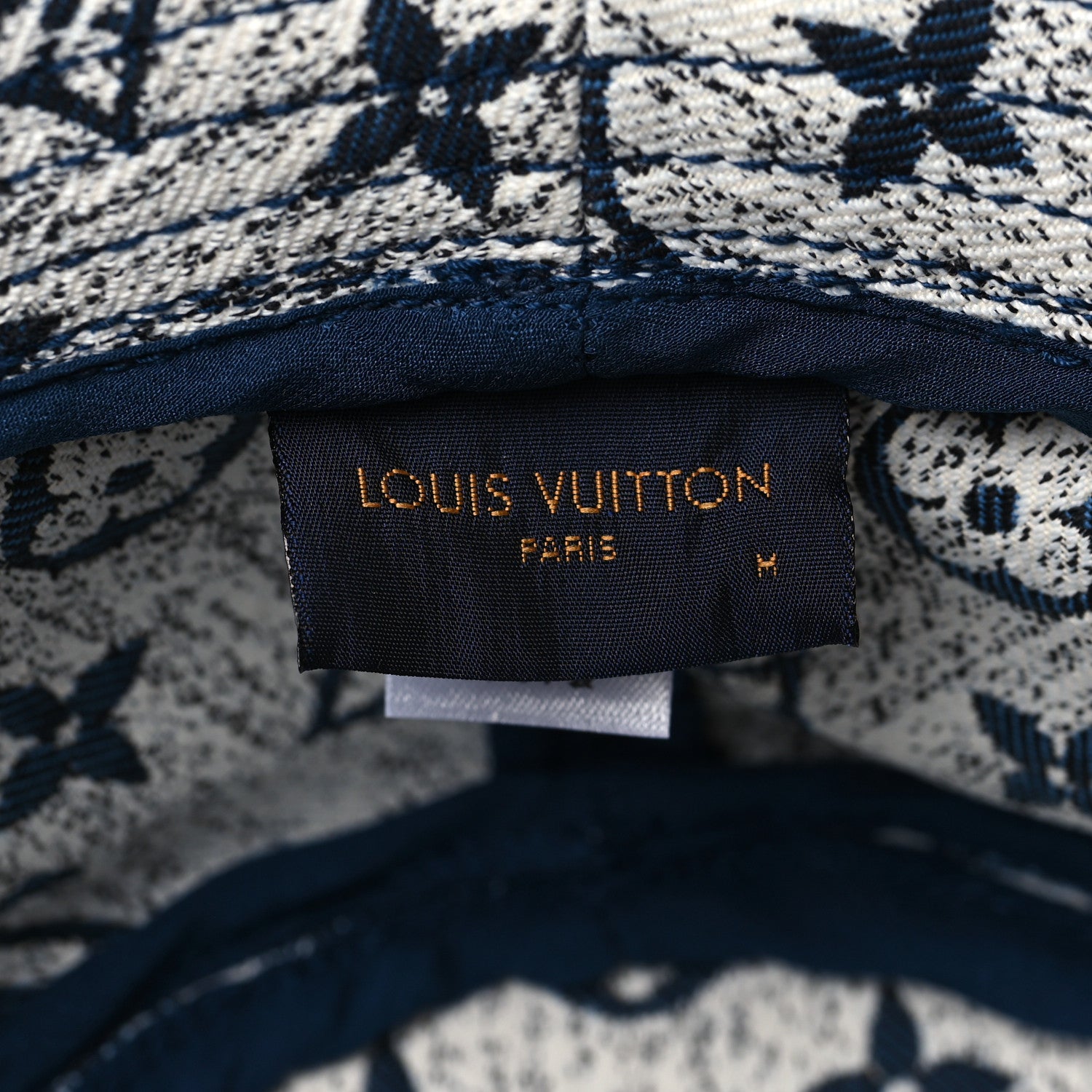 Louis Vuitton Monogram Denim Jacquard Bob Bucket Hat M Blue 6 of 7