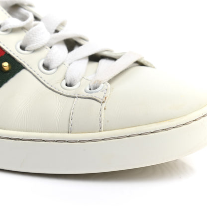 Gucci Calfskin Web Pearl Studded Womens Ace Sneakers 35 White 13 of 13