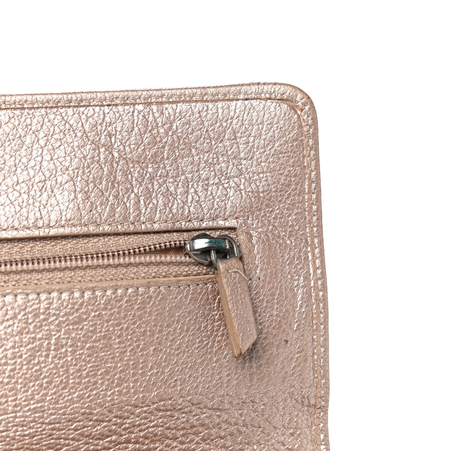 Chanel Metallic Goatskin Wallet On Chain WOC Gold 17 of 19
