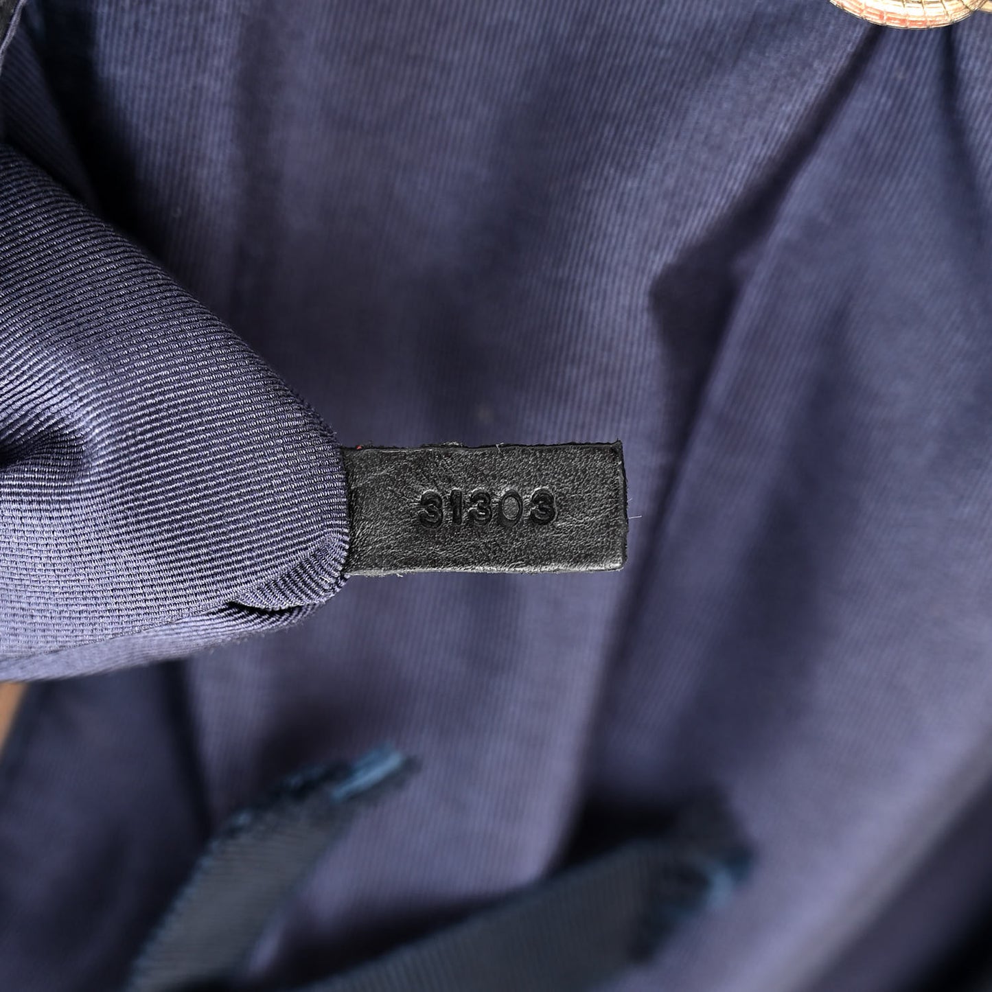 Canvas Pleated Happy Square Shoulder Bag Blue Black