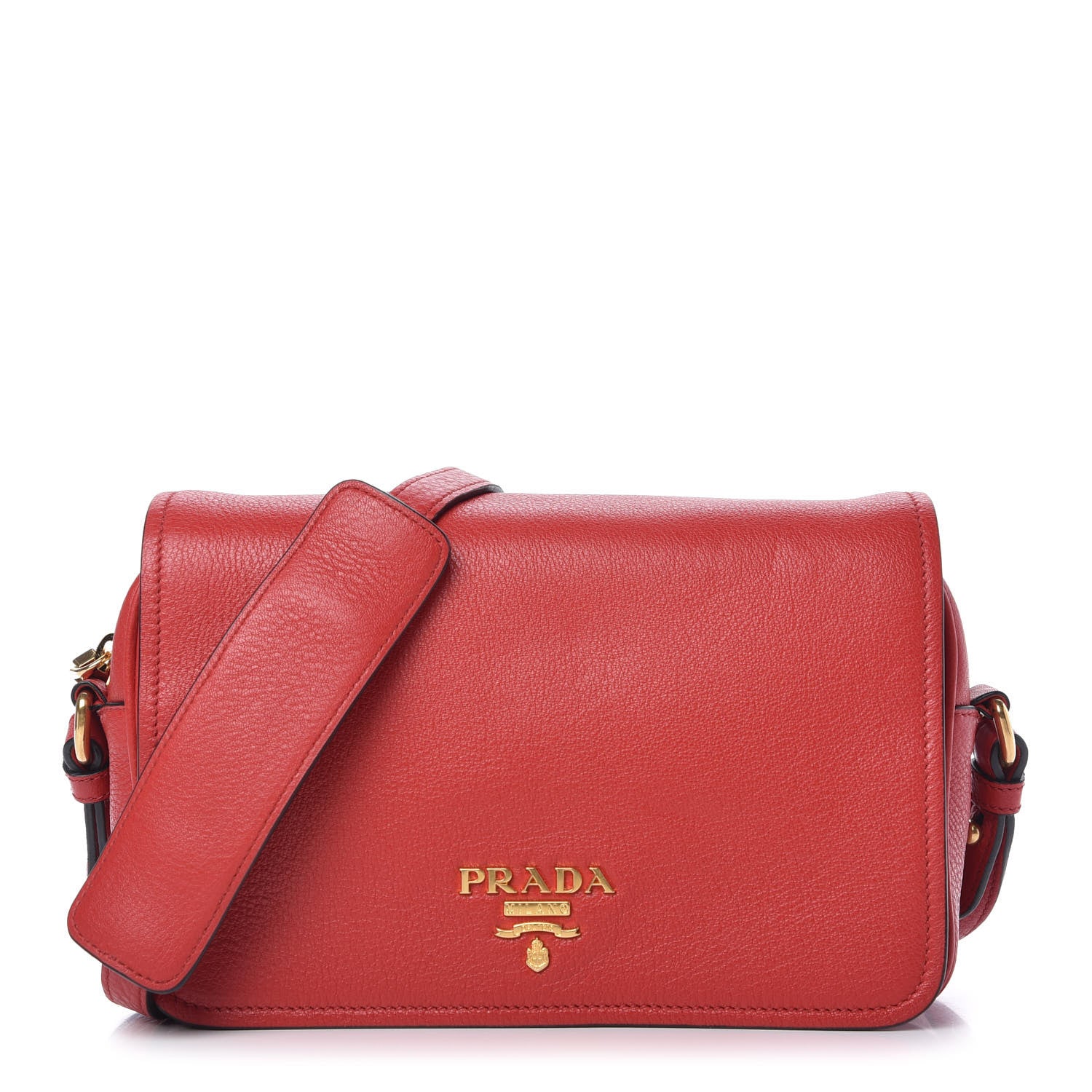 Prada Vitello Phenix Flap Crossbody Rosso 1 of 9