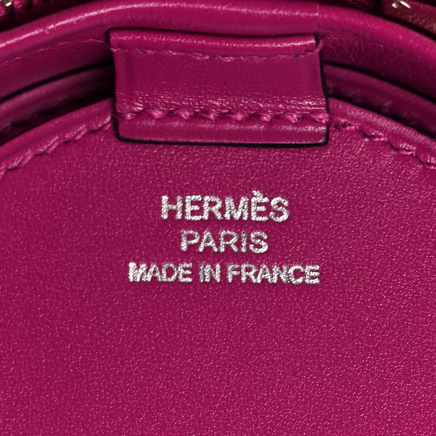 Hermes Veau Villandry Micro Rond Rose Pourpre 6 of 11