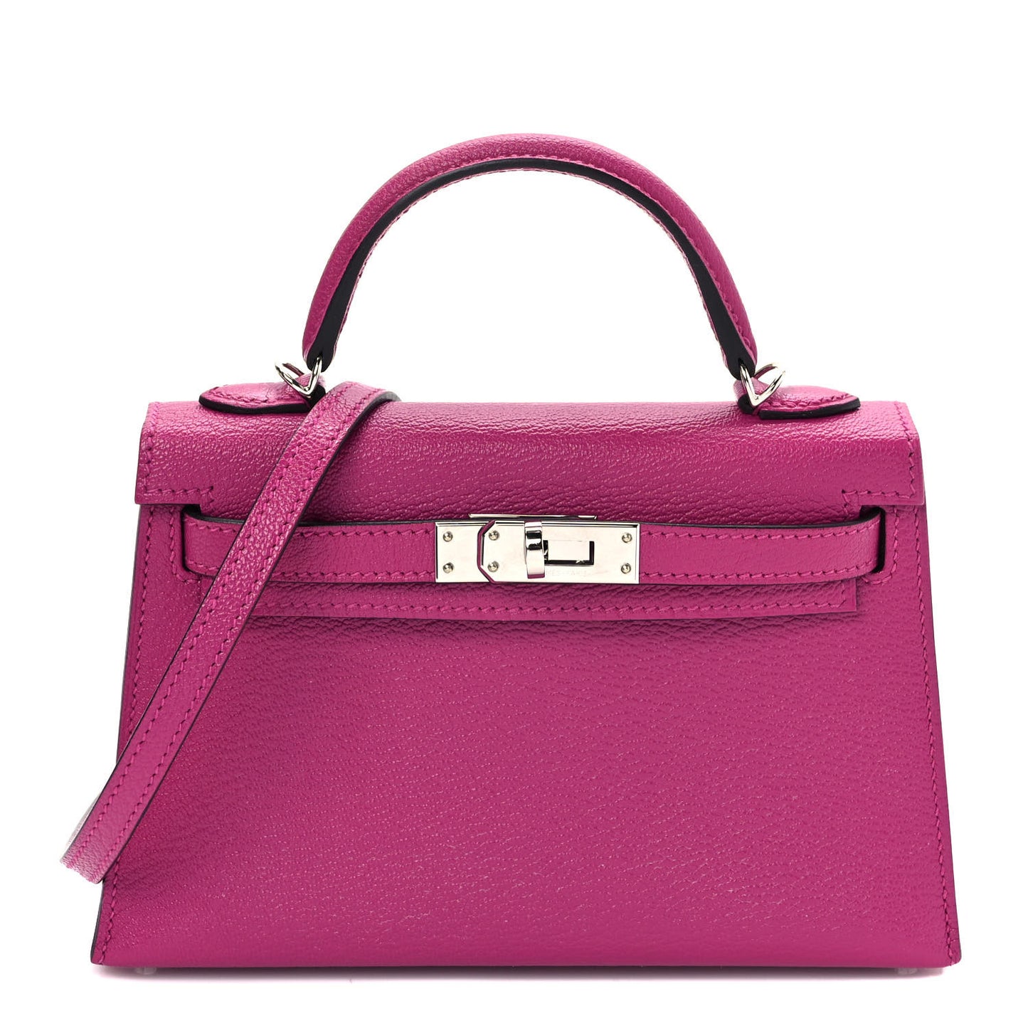 Chevre Mysore Mini Kelly Sellier 20 Rose Pourpre