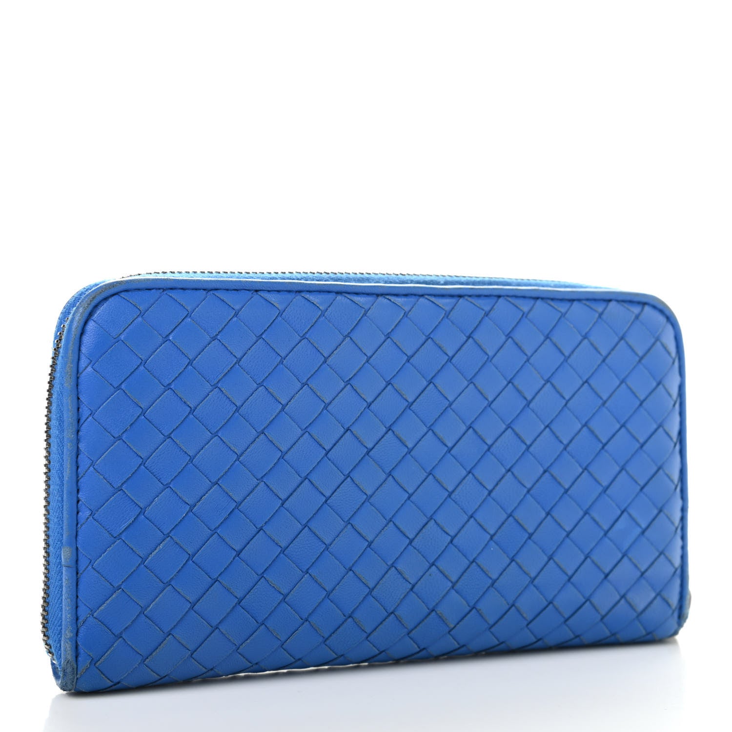 Bottega Veneta Nappa Intrecciato Zip Around Wallet Electrique 4 of 17