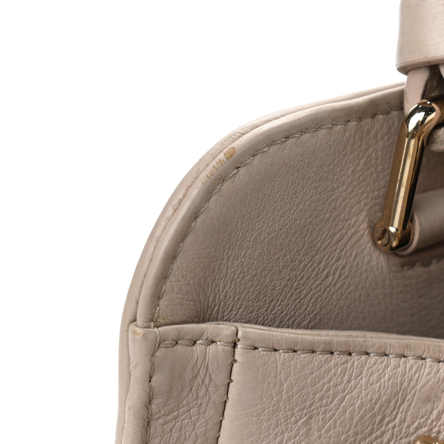 Chanel Grained Calfskin Stitched Small Label Click Shopper Tote Light Beige 11 of 12