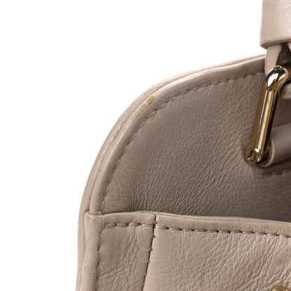 Chanel Grained Calfskin Stitched Small Label Click Shopper Tote Light Beige 11 of 12