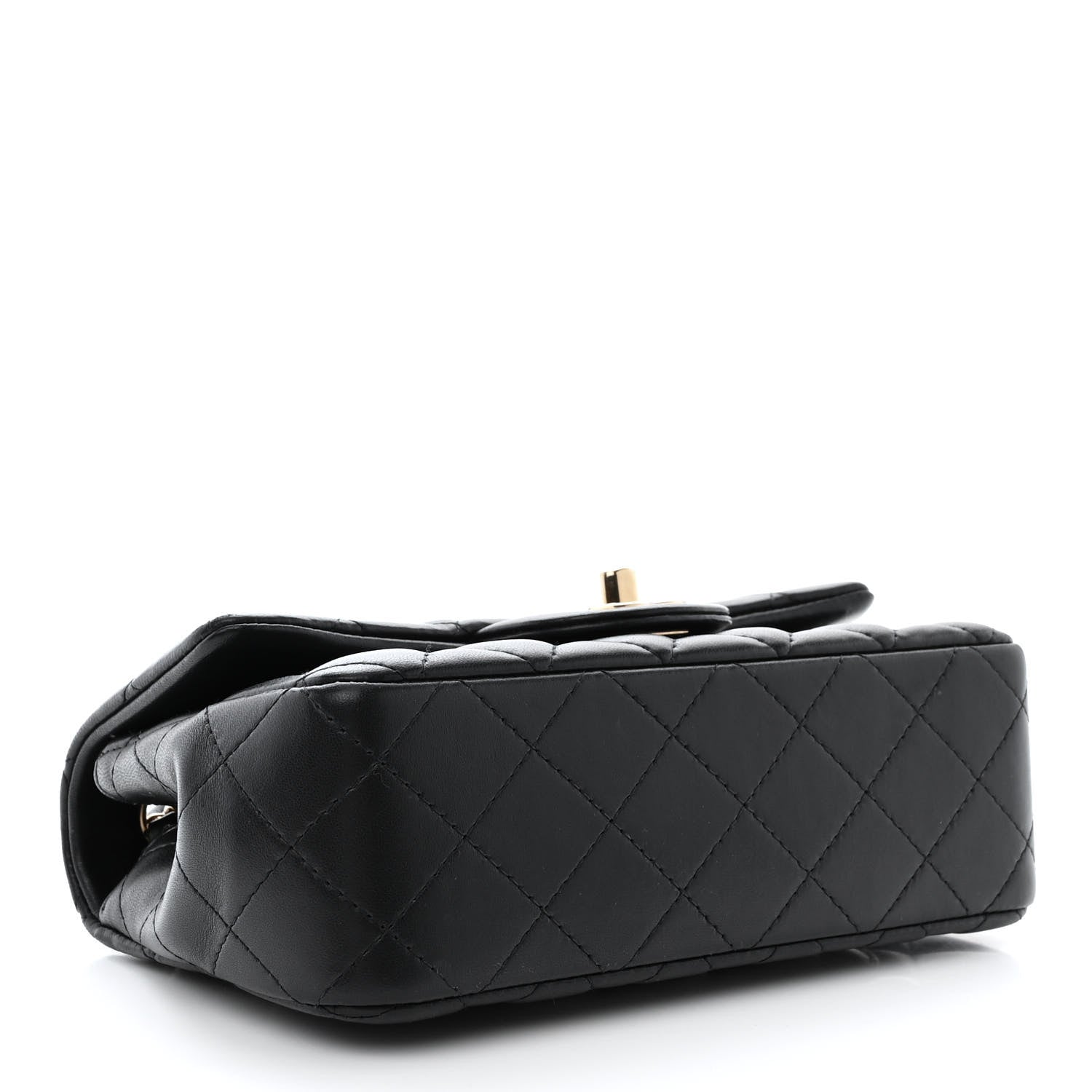 Chanel Lambskin Quilted Mini Rectangular Flap Black 4 of 12