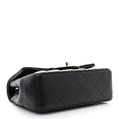 Chanel Lambskin Quilted Mini Rectangular Flap Black 4 of 12