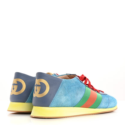 Gucci Suede Web Mens Rocket Sneakers 9 Bright Splash Thunder 5 of 10