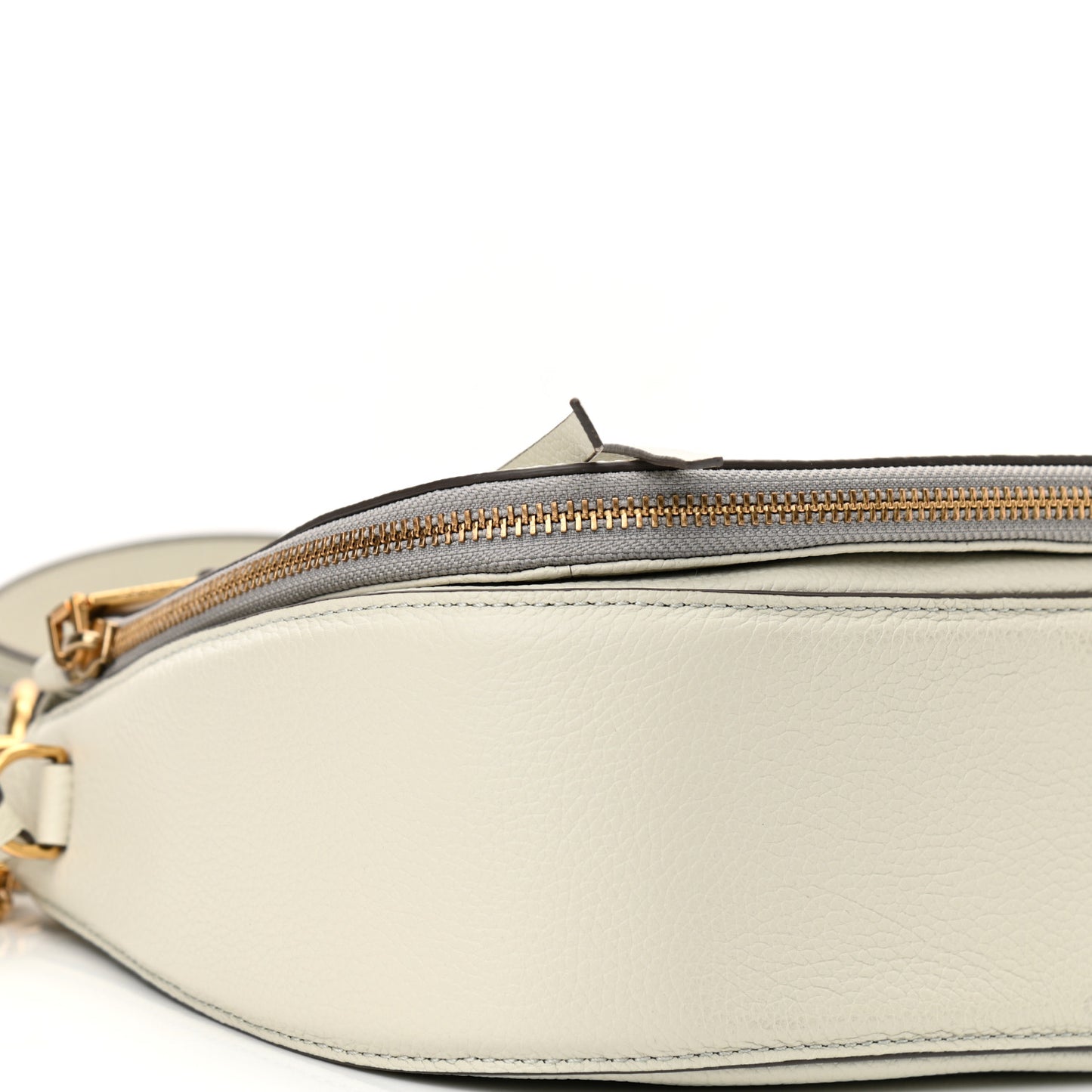 Pebbled Calfskin Recruit Nomad Crossbody White