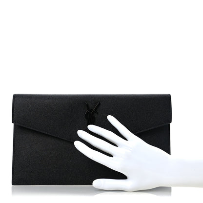 Saint Laurent Grain De Poudre Uptown Pouch Black 2 of 8