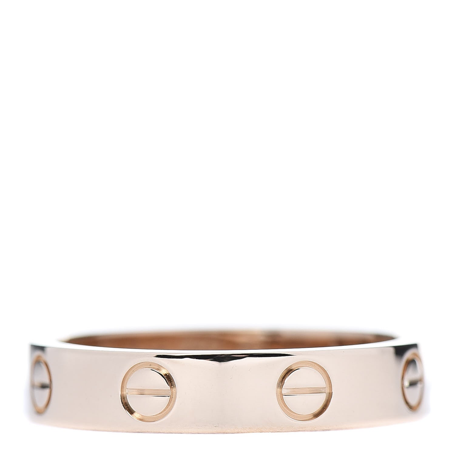 Cartier 18K Pink Gold Diamond 4mm LOVE Wedding Band Ring 53 6.5 3 of 4